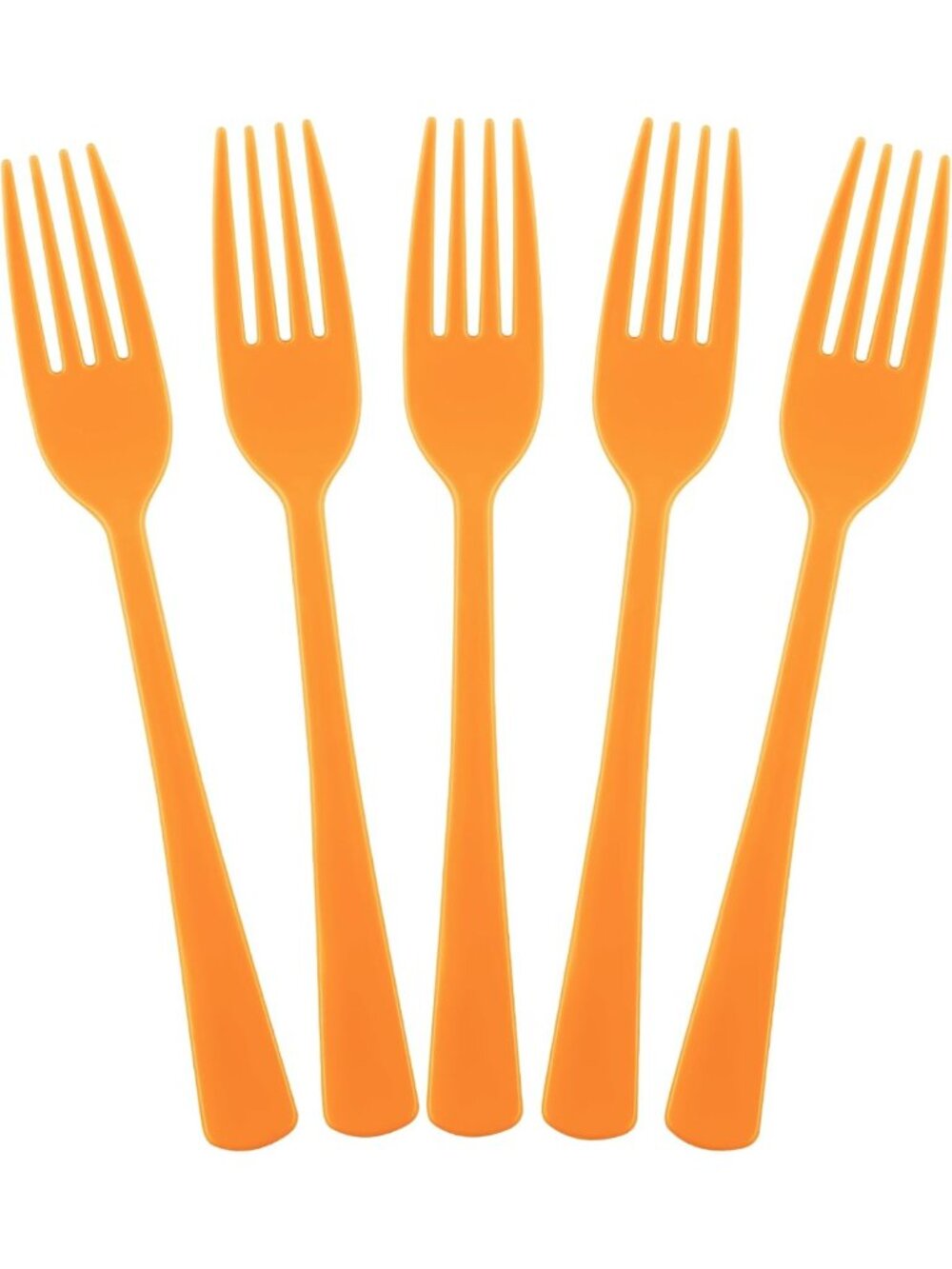 180 Pcs Heavy Duty Disposable Plastic Forks - Fall Party Cutlery Set, Orange